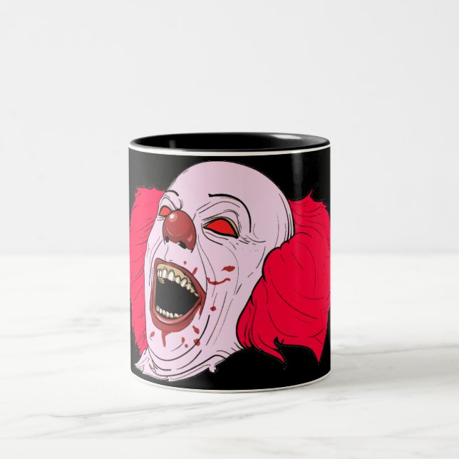 2 Couleurs tasse effrayante de clown (Centre)