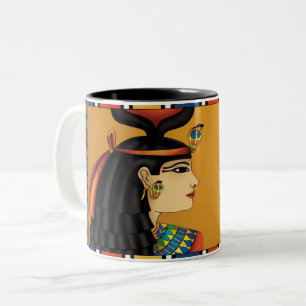 2 Couleurs Tasse égyptienne de Hathor de déesse