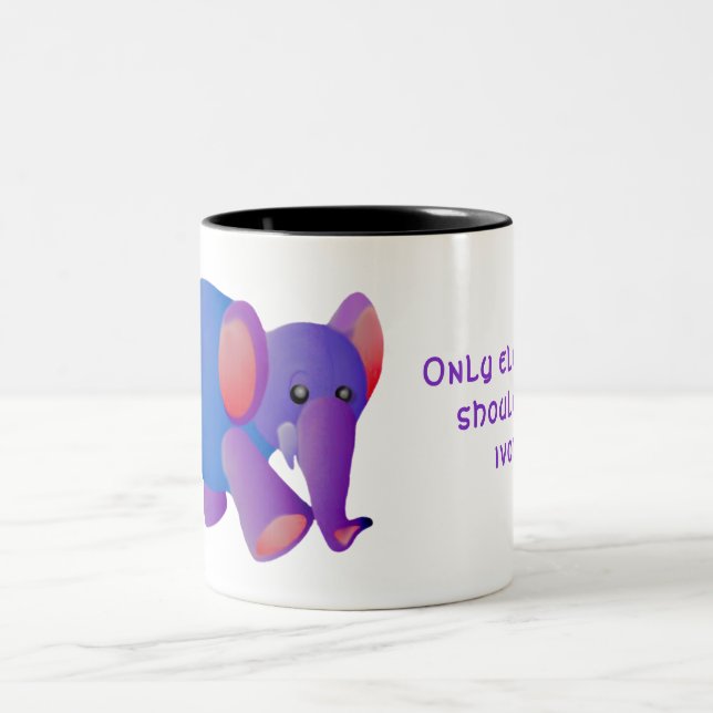 2 Couleurs Tasse éléphant modifiable (Centre)