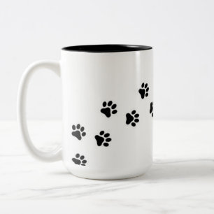 2 Couleurs Tasse en céramique avec empreinte de patte de bébé