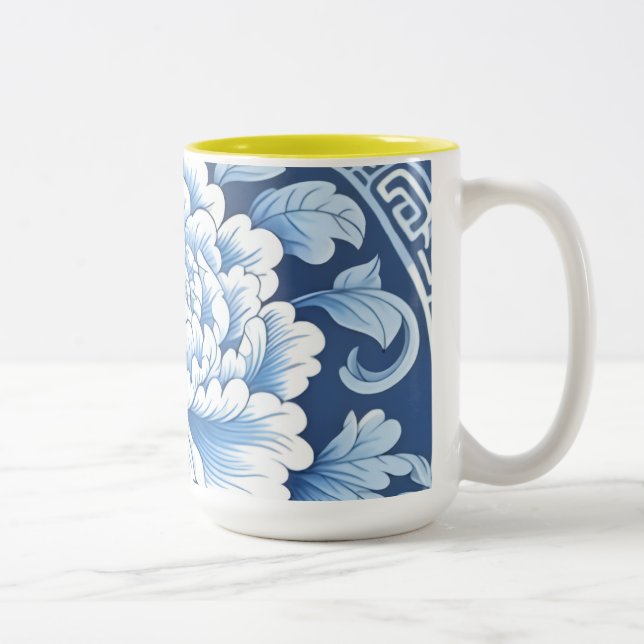 2 Couleurs Tasse en céramique blanche Daisy (Droit)