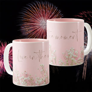 2 Couleurs Tasse en céramique rose inspirante