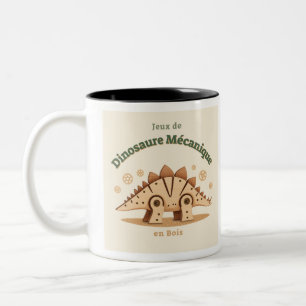 2 Couleurs Tasse Enfant avec Adorable Dessin de Dinosaure