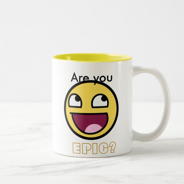 2 Couleurs Tasse épique de visage (Droit)