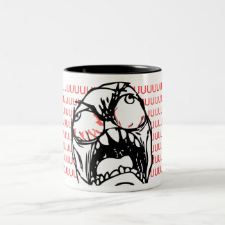 2 COULEURS TASSE ÉPIQUE DE VISAGE DE RAGE