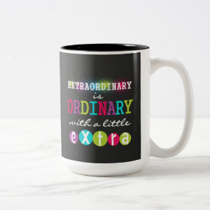 2 Couleurs Tasse extraordinaire de tableau de citation de