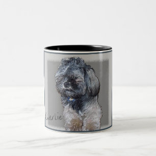 2 Couleurs Tasse faite sur commande de portrait d'animal
