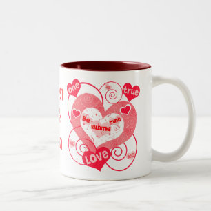 2 Couleurs Tasse faite sur commande de Saint-Valentin