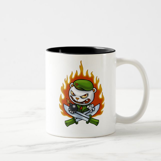 2 Couleurs Tasse Flippy de tatouage de flamme (Droit)