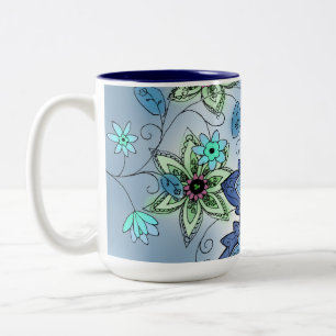 2 Couleurs Tasse florale d'hiver