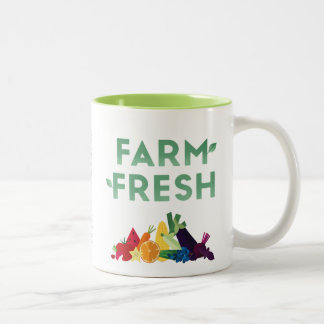 2 Couleurs Tasse fraîche de ferme organique