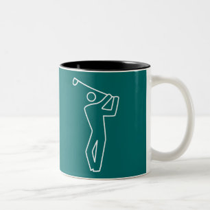 2 Couleurs Tasse - golfeur