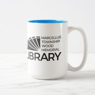 2 Couleurs Tasse grande de 15 oz avec logo de la bibliothèque