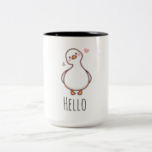 Tasse Hello Canard | Tasse à café Canard Minimalis