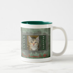 2 Couleurs Tasse heureuse de Kitty de Noël de vacances !