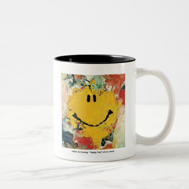 2 Couleurs Tasse heureuse de visage de Willem de Kooning (Droit)