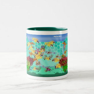 2 Couleurs Tasse heureuse Loraine de vert d'aquarium