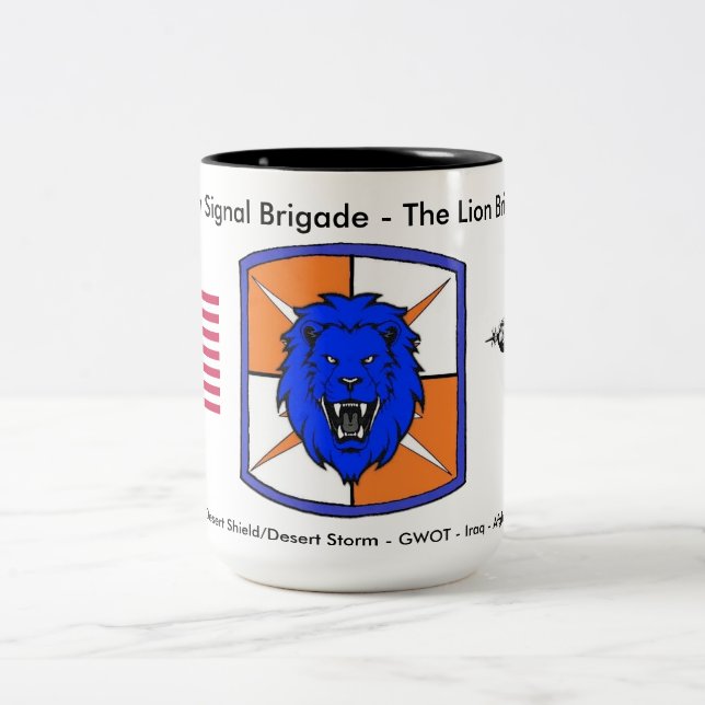 2 Couleurs Tasse Historique de la 35e Brigade des transmissio (Centre)