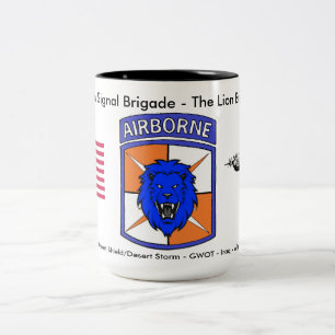 2 Couleurs Tasse Historique de la 35e Brigade des transmissio