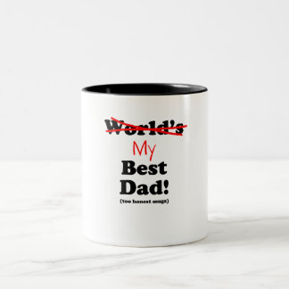 2 Couleurs Tasse honnête - le meilleur papa