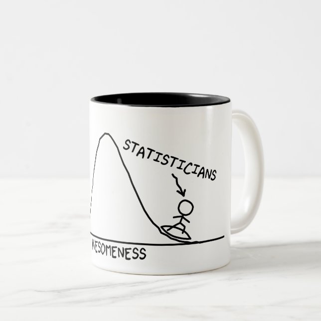 2 Couleurs Tasse impressionnante de statisticien (Devant droit)
