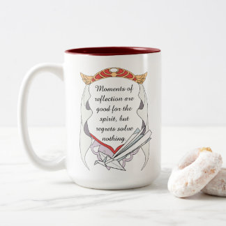 2 Couleurs Tasse Inspirante Réfléchir mais ne pas Regretter