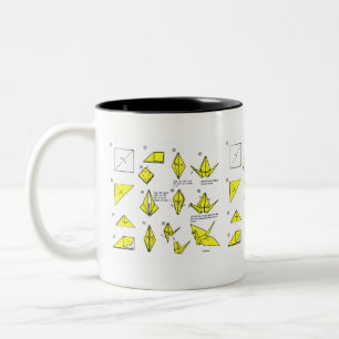 2 Couleurs Tasse jaune d'origami