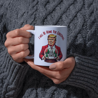 2 Couleurs Tasse "Je serai à la maison pour Noël" – Fêtes de