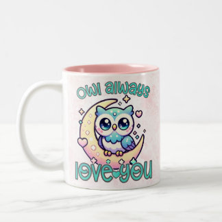 2 Couleurs Tasse Je t'aime toujours chouette