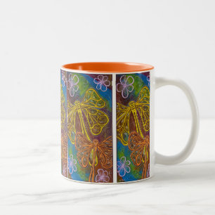 2 Couleurs Tasse joyeuse de libellule