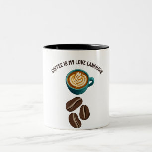 2 Couleurs tasse langage amoureux café/mug drôle amateur de c