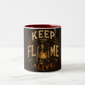 2 Couleurs Tasse lanterne vintage Garder la flamme vivante