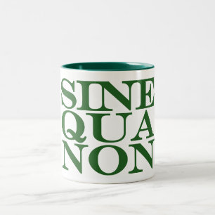 2 Couleurs Tasse latine de citation de condition sine qua non