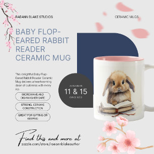 2 Couleurs Tasse Lecteur Lapin aux Oreilles Tombantes Bébé