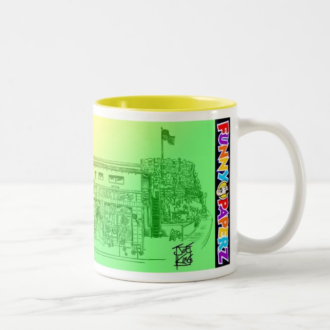 2 COULEURS TASSE : "MAGASIN DE CERF-VOLANT " (Droit)