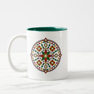 2 Couleurs Tasse Mandala Miroir