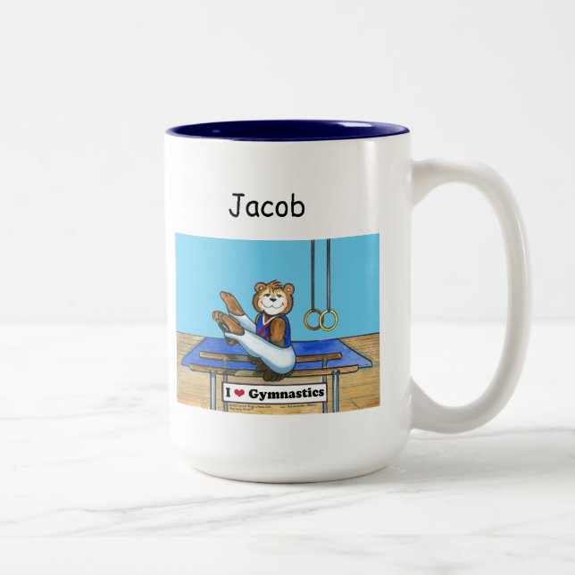 2 Couleurs Tasse masculine de gymnaste (Droit)