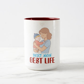 2 Couleurs Tasse Meilleure Maman Meilleure Vie, Maman Serrant