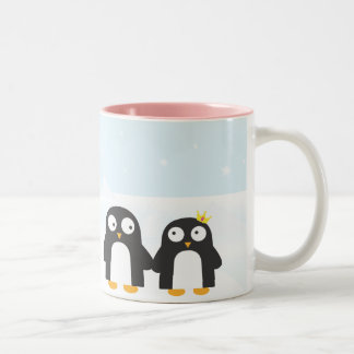 2 Couleurs Tasse mignonne de pingouins