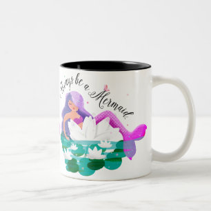 2 Couleurs Tasse mignonne de sirène de nénuphar