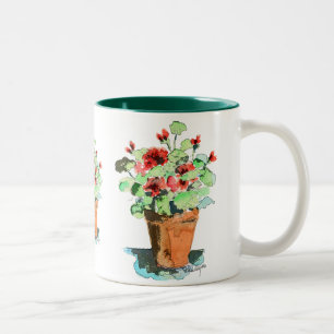 2 Couleurs Tasse mise en pot de géranium