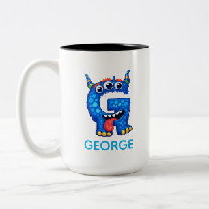 2 Couleurs Tasse Monstres Drôles Enfants Personnalisée, Cadea