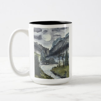 2 Couleurs Tasse Montagne Brumeuse