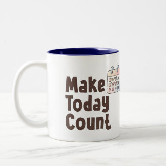 2 Couleurs Tasse Motivante Personnalisée 'Faire de Aujourd'hu
