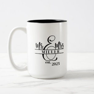 2 Couleurs Tasse Mr. & Mrs. Coffee