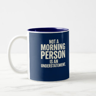 2 Couleurs Tasse Navy Pas une Personne du Matin