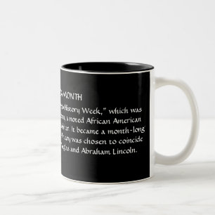 2 Couleurs Tasse noire de fait de mois d'histoire -