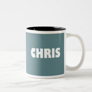 2 Couleurs tasse nommée Bleu-grise de Chris