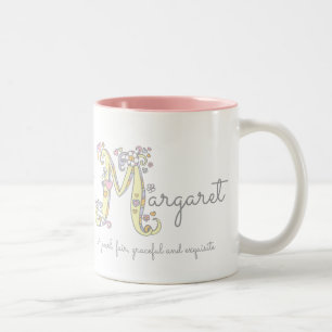 2 Couleurs Tasse nommée de monogramme de signification de la