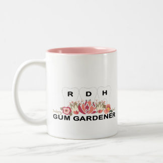 2 Couleurs Tasse orientée de jolie fleur d'hygiéniste